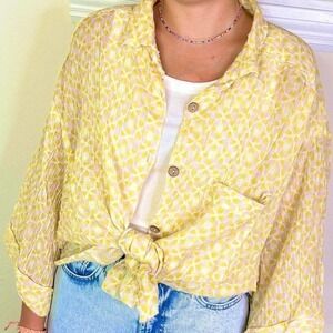 Free People Intimately Oversized Boxy Button Down Shirt Size XS